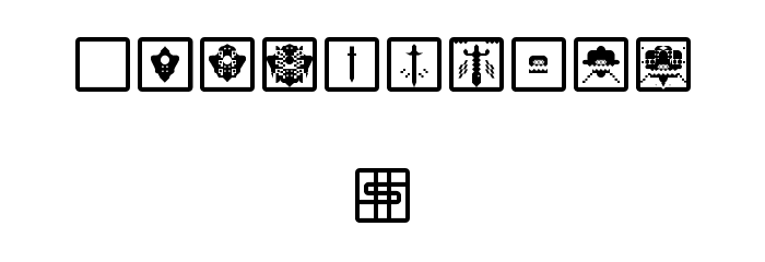 space game icons Regular Font OTHER CHARS