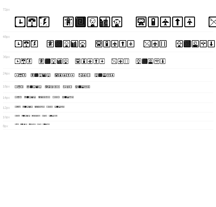 space game icons Regular Waterfall