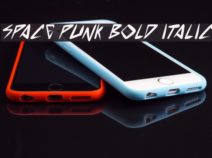 space punk Bold Italic Font examples