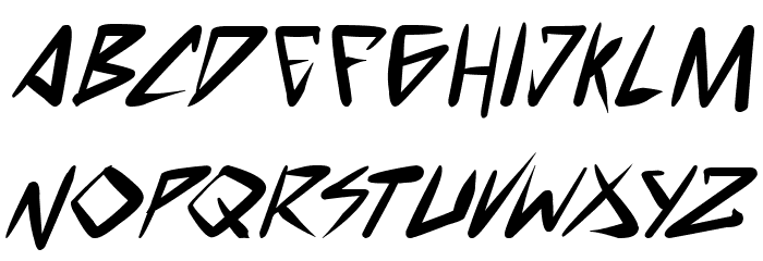 space punk Bold Italic Font LOWERCASE