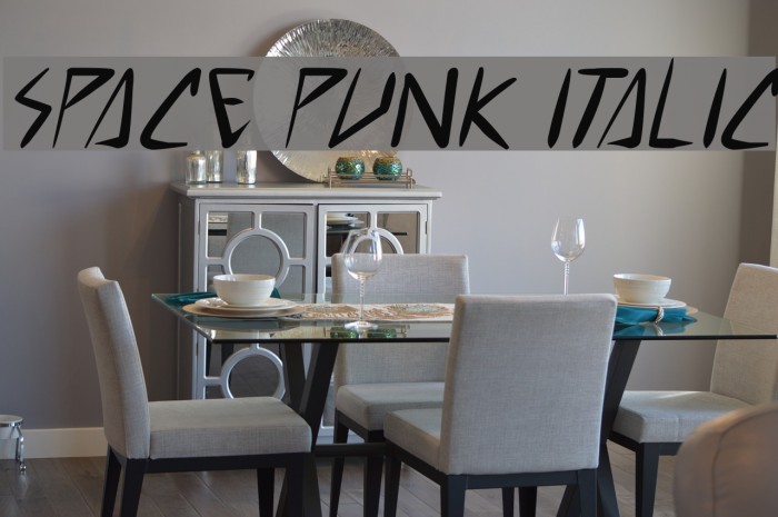 space punk Italic Font examples