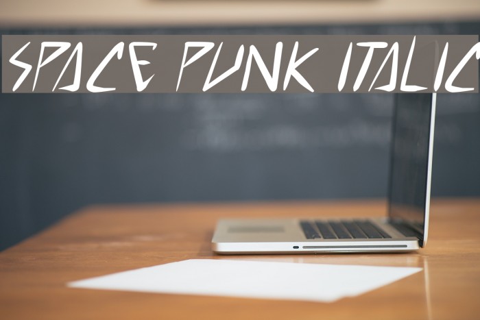 space punk Italic Font examples