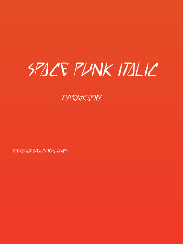 space punk Italic Poster