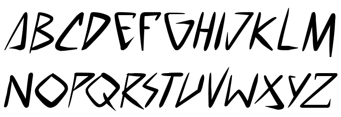 space punk Italic Font LOWERCASE