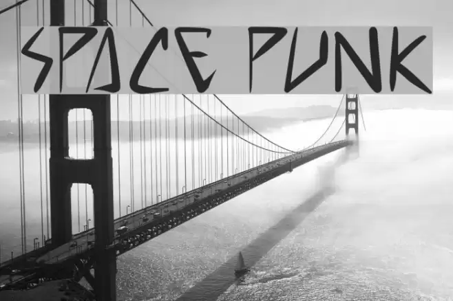 space punk Font examples