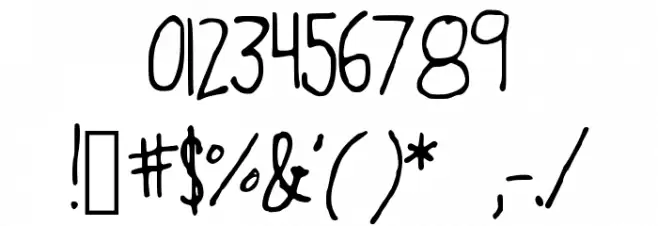 spaghettistrap Font OTHER CHARS