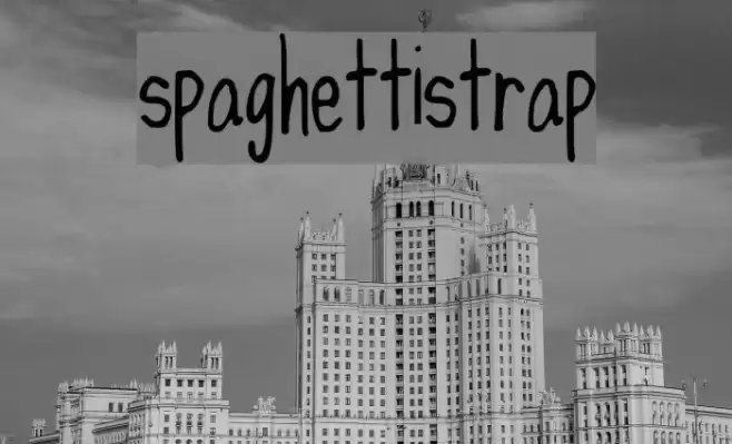 spaghettistrap Font examples
