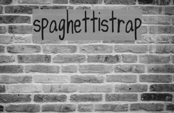 spaghettistrap Font examples