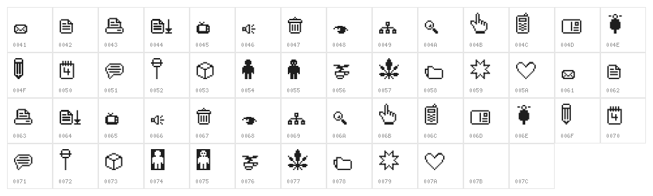 spaider simbol Character Map