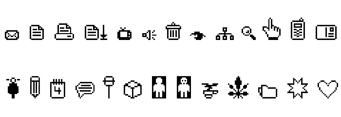 spaider simbol Font LOWERCASE