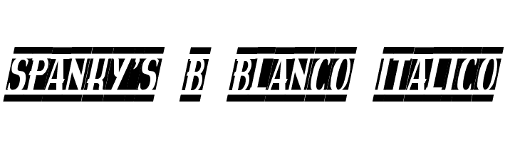 spanky's b blanco italico  Скачать бесплатные шрифты