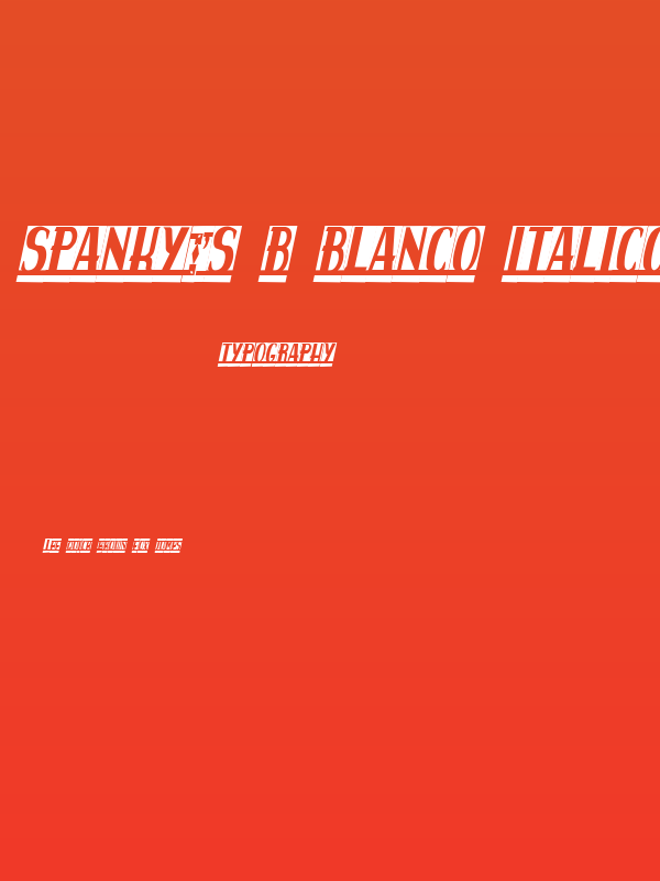 spanky's b blanco italico Poster