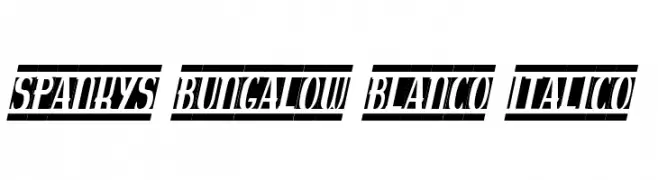 spankys bungalow blanco italico  font caratteri gratis