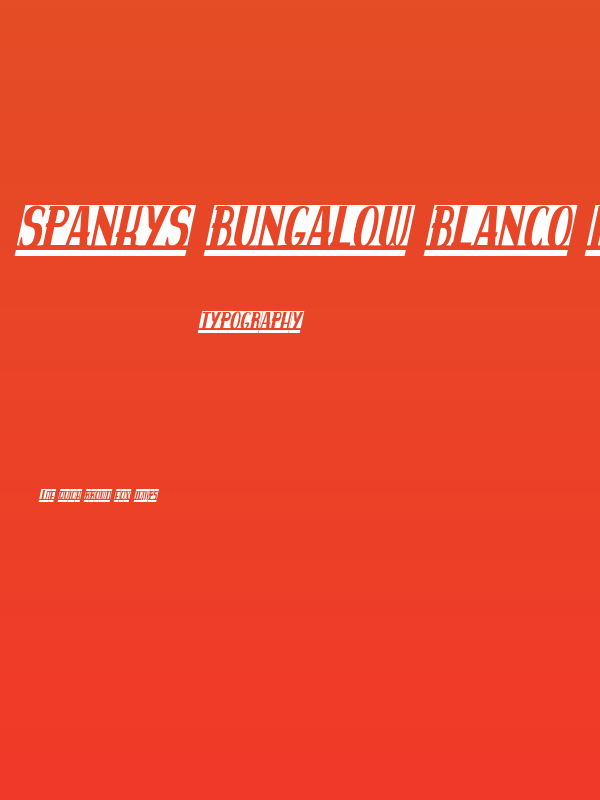 spankys bungalow blanco italico Poster