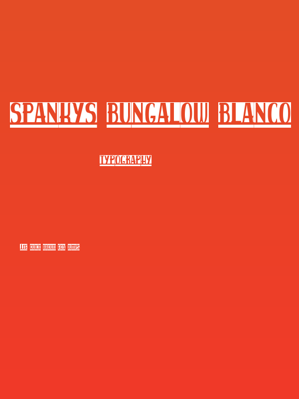 spankys bungalow blanco Poster