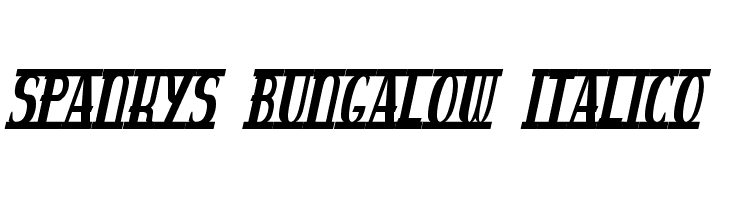 spankys bungalow italico  Frei Schriftart Herunterladen