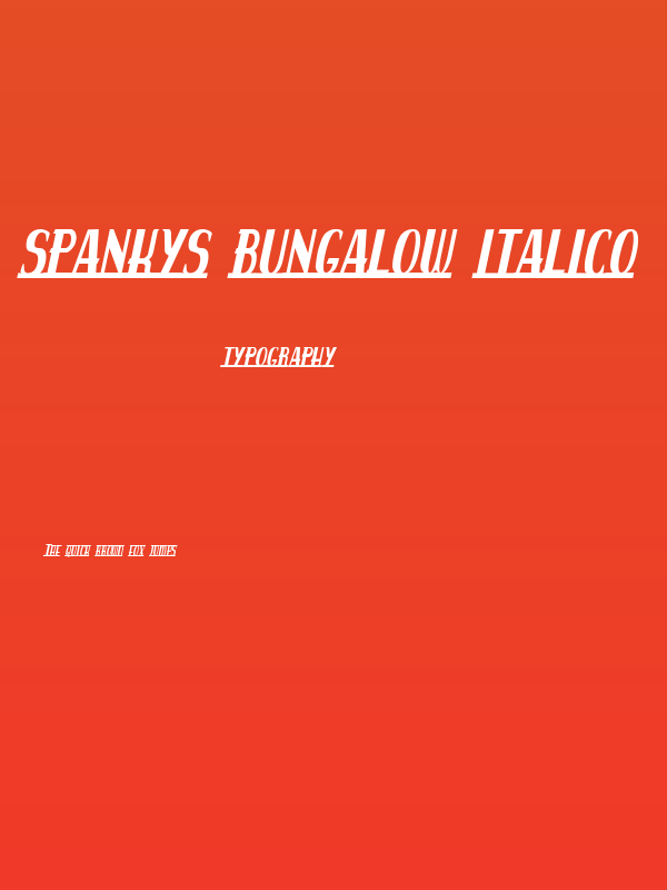 spankys bungalow italico Poster