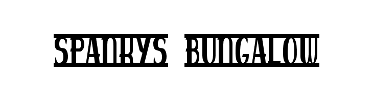 spankys bungalow  Frei Schriftart Herunterladen