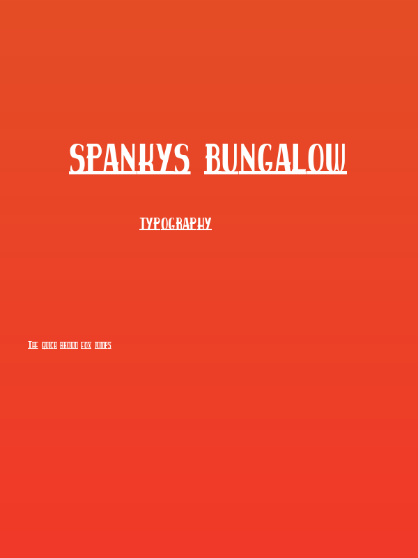 spankys bungalow Poster