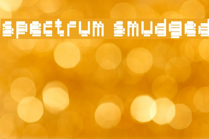 spectrum smudged Font examples