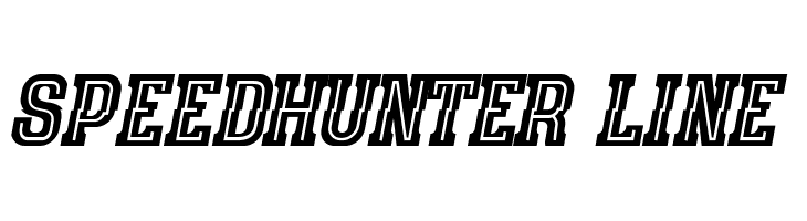 speedhunter line  font caratteri gratis