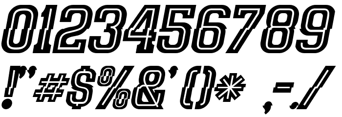 speedhunter line Font OTHER CHARS