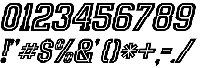 speedhunter line Font OTHER CHARS