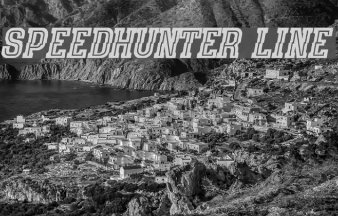 speedhunter line Font examples