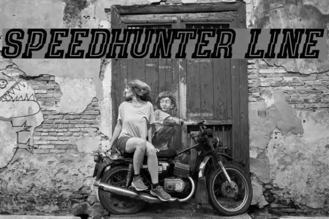 speedhunter line Font examples