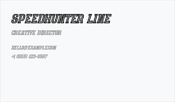 speedhunter line Business Card