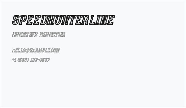speedhunterline Business Card