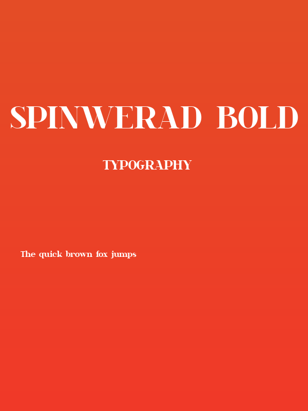 spinwerad Bold Poster