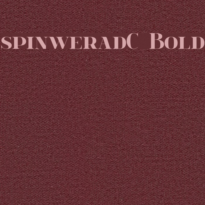 spinweradC Bold Font examples