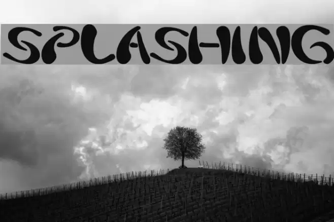 splashing Font examples