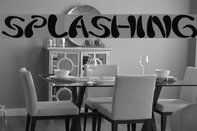 splashing Font examples