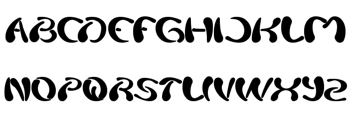 splashing Font LOWERCASE