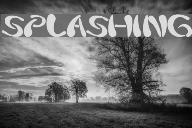 splashing Font examples