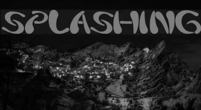 splashing Font examples
