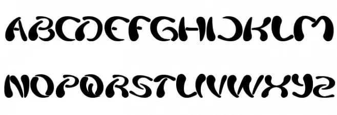 splashing Font LOWERCASE