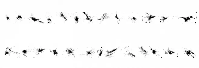 splatter Schriftart Groß