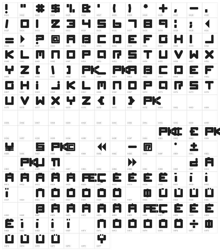 spleen machine pk Character Map