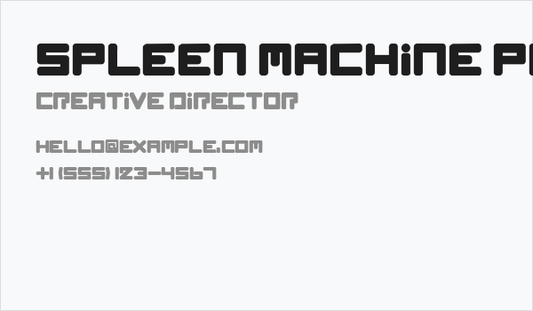spleen machine pk Business Card
