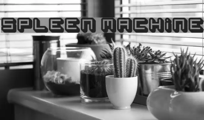 spleen machine Font examples