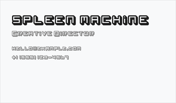 spleen machine Business Card