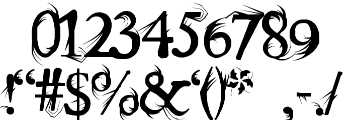 splitendz Font OTHER CHARS
