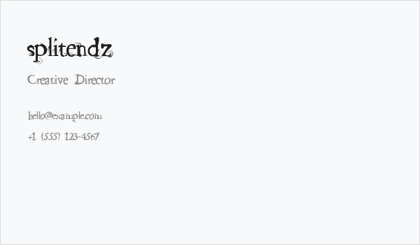 splitendz Business Card