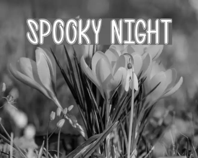 spooky night Font examples