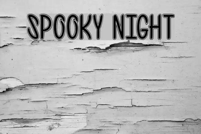 spooky night Font examples