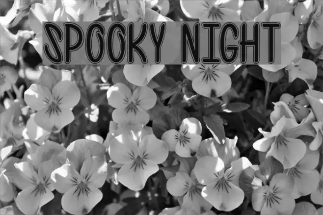 spooky night Font examples