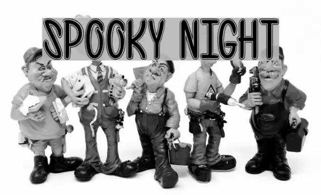 spooky night Font examples